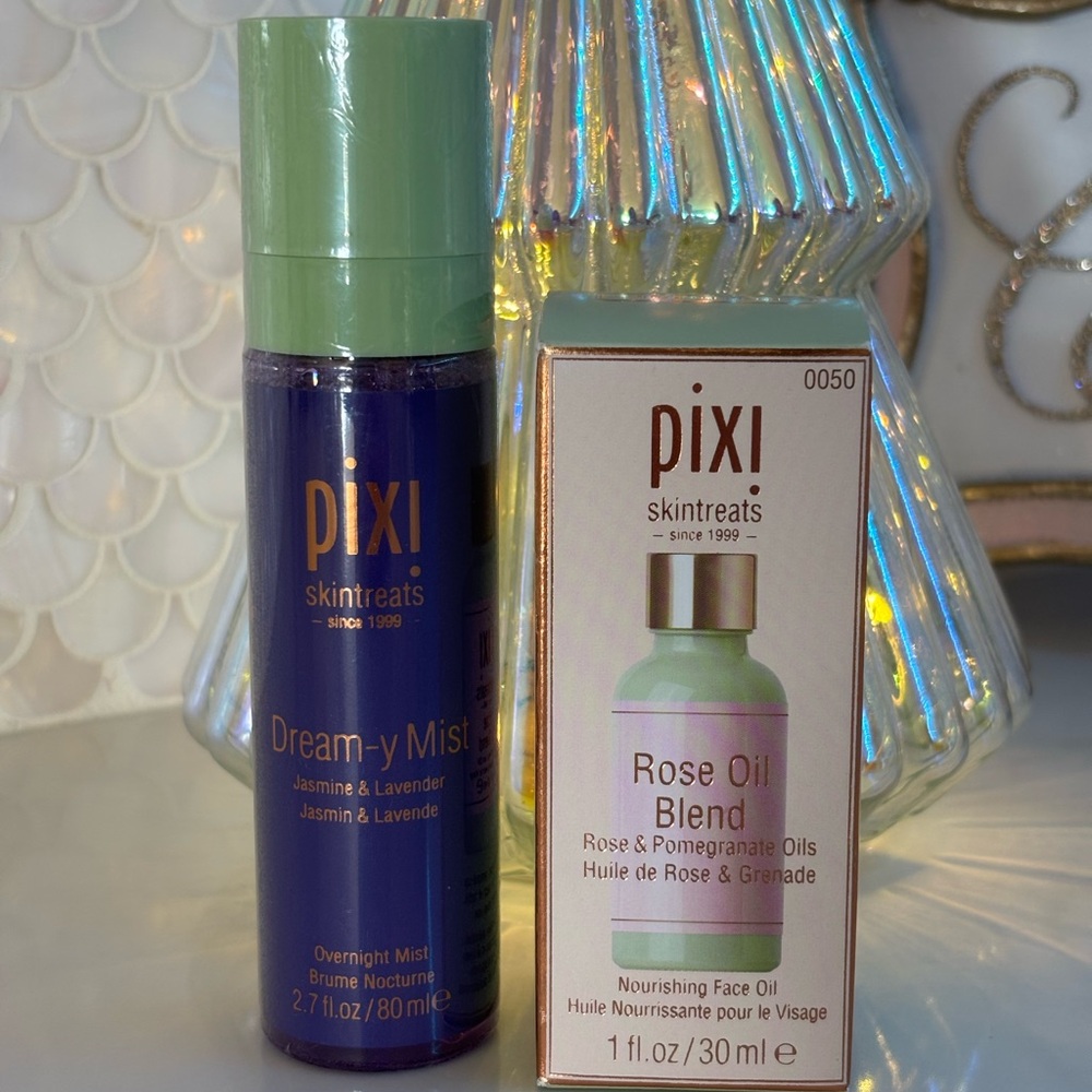 Pixi Dream-y Mist and Rose Oil Blend Set - Green and Purple
